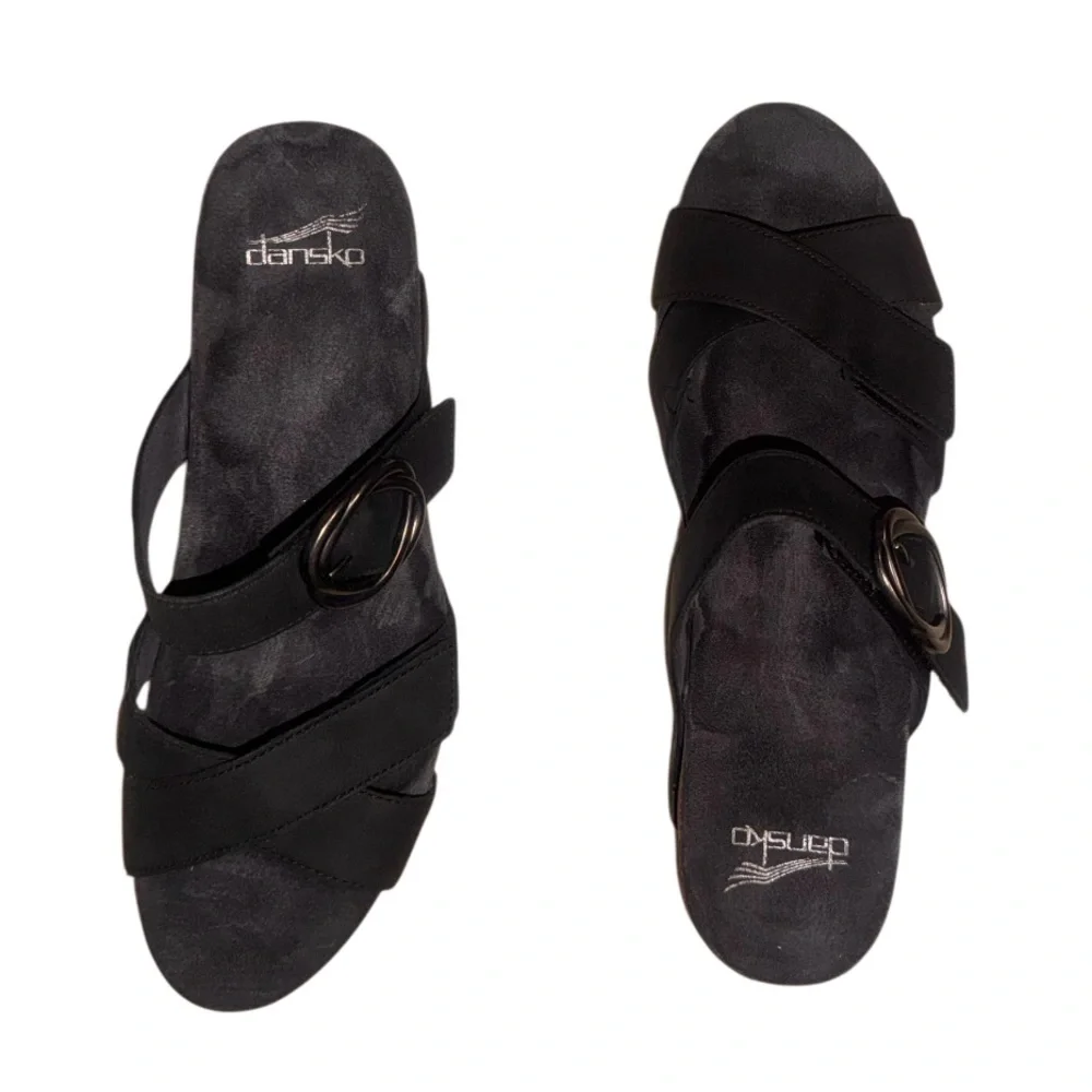 DANSKO SUSIE BLACK wedges women’s sandals size 41 11 - Picture 11 of 17